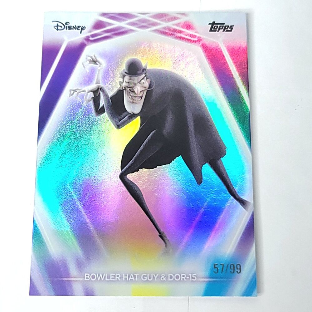 Bowler Hat Guy Topps 2026 Disney Neon Holo Parallel Refractor Limited 57/99